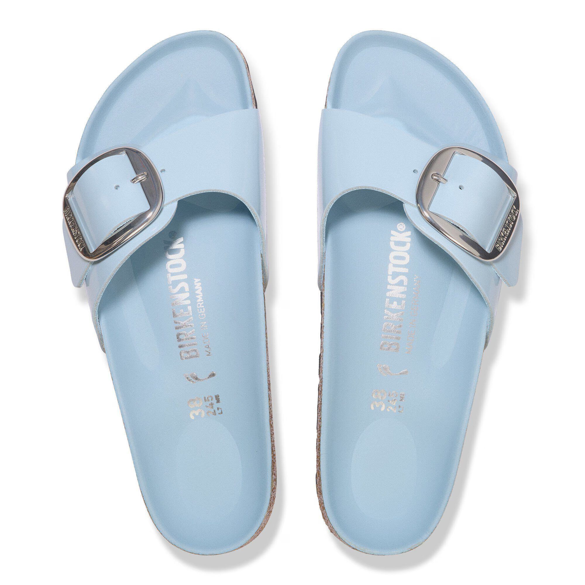 Madrid Big Buckle Natural Leather Patent