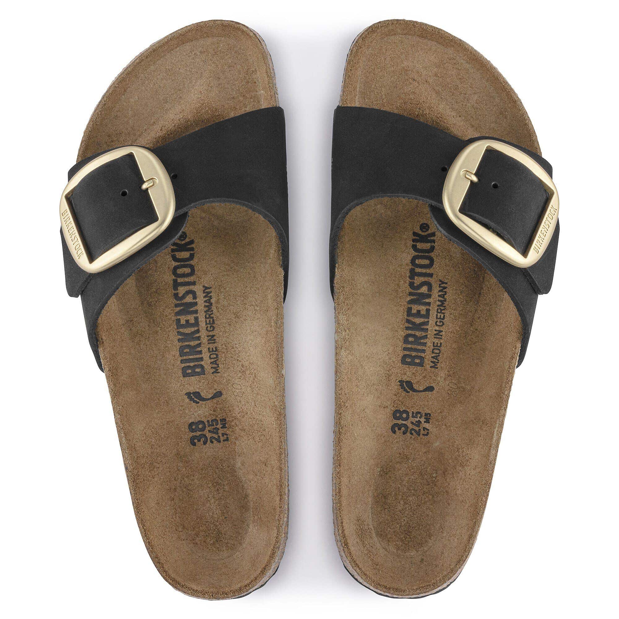 Madrid Big Buckle Nubuk Leather