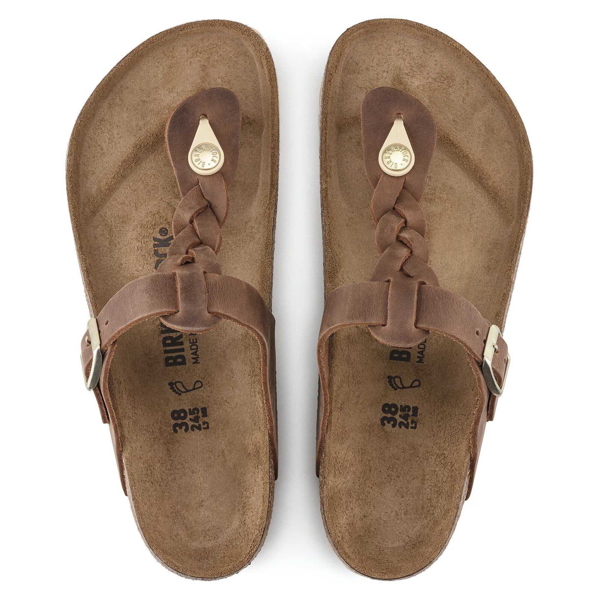 Gizeh Braided Natural Leather Oiled