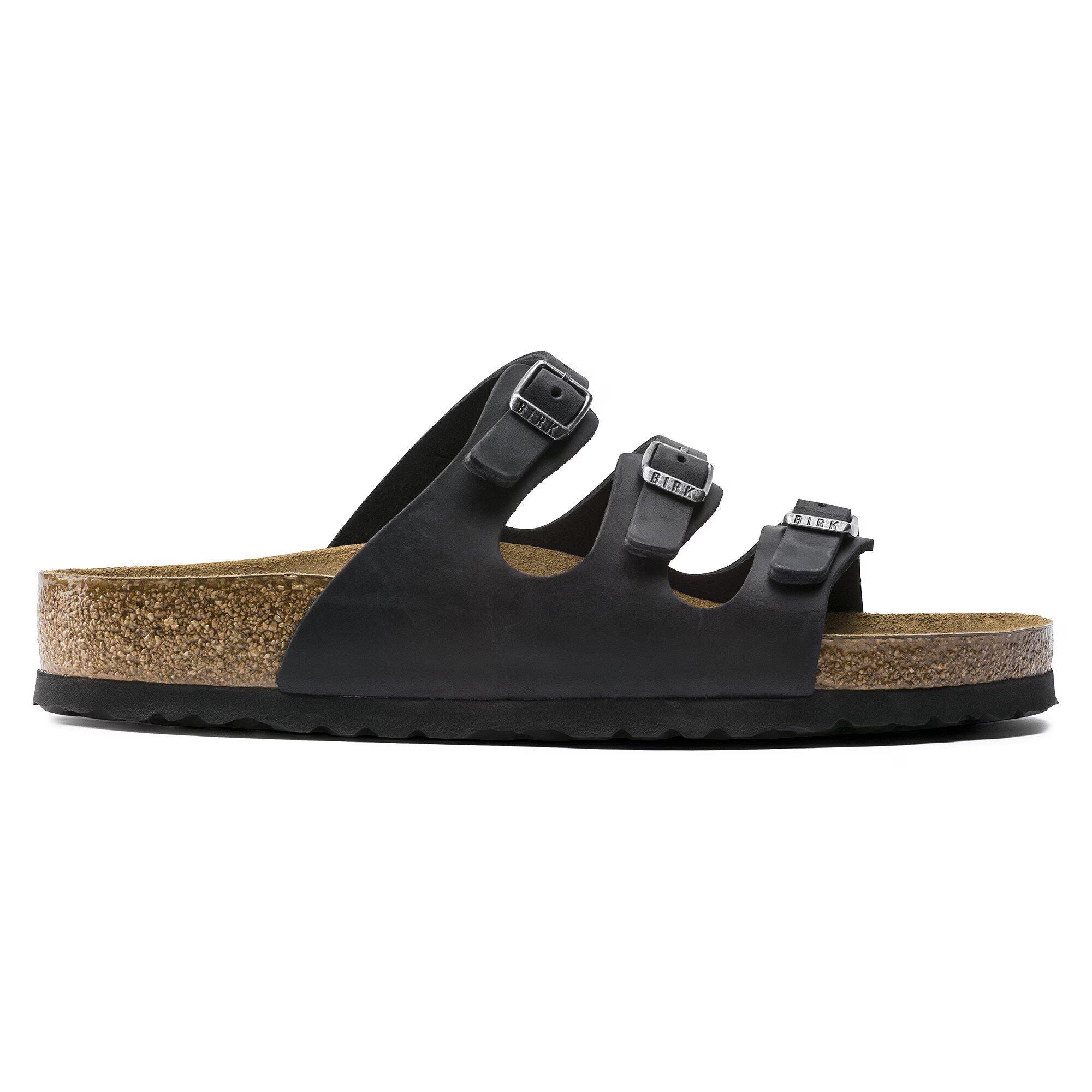Florida Soft Footbed Natural Leather Oiled Black